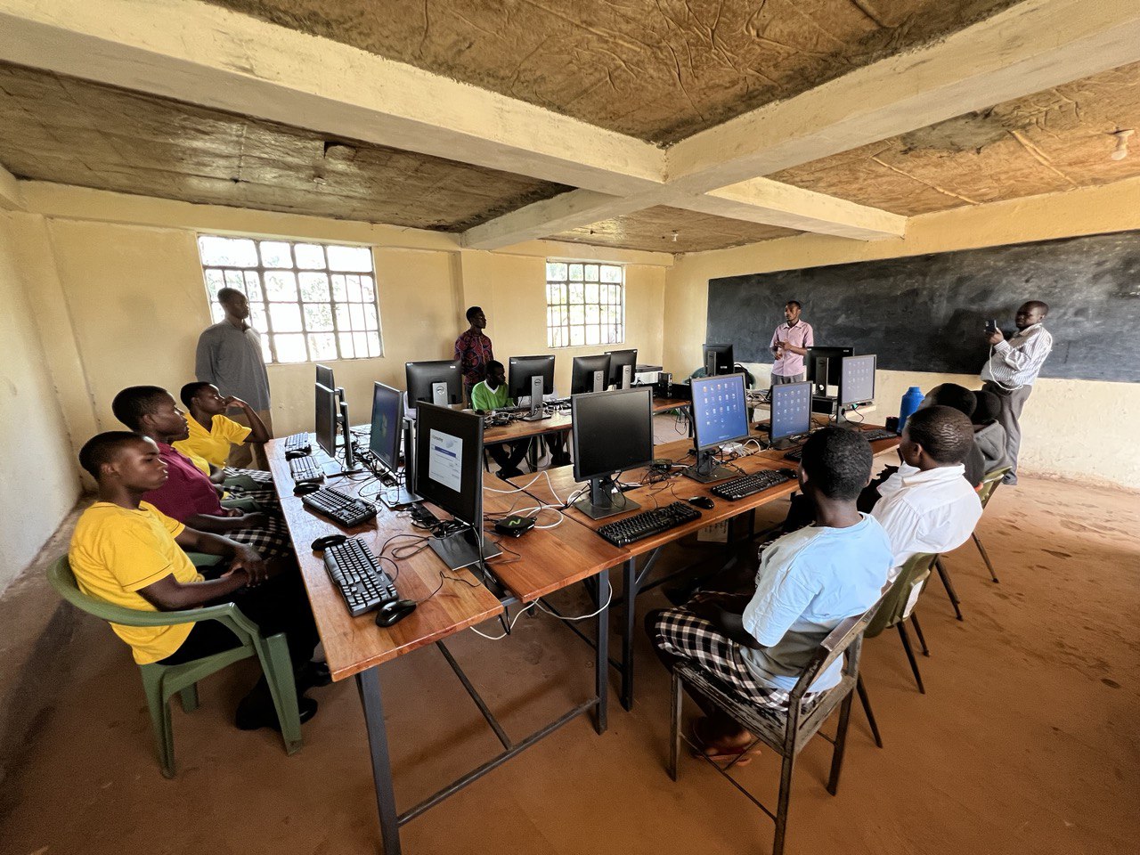 Inside the IT lab during a learner's session